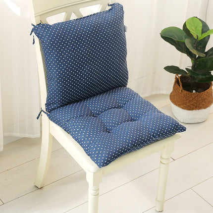 High Back Chair Cushions with Ties, 15.7" Indoor Outdoor Rocking Patio Chair Cushions, Non-skid No-Slip Onepiece Dining Chair Pad for Kitchen Dining Room Living Room Blue.