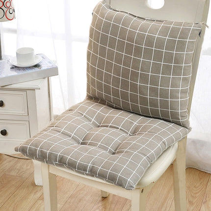 High Back Chair Cushions with Ties, 15.7" Indoor Outdoor Rocking Patio Chair Cushions, Non-skid No-Slip Onepiece Dining Chair Pad for Kitchen Dining Room Living Room Khaki.