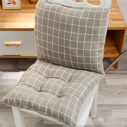 High Back Chair Cushions with Ties, 15.7" Indoor Outdoor Rocking Patio Chair Cushions, Non-skid No-Slip Onepiece Dining Chair Pad for Kitchen Dining Room Living Room Khaki.