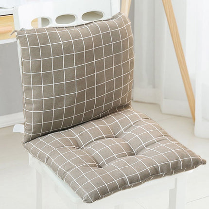 High Back Chair Cushions with Ties, 15.7" Indoor Outdoor Rocking Patio Chair Cushions, Non-skid No-Slip Onepiece Dining Chair Pad for Kitchen Dining Room Living Room Khaki.