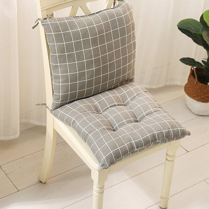 High Back Chair Cushions with Ties, 15.7" Indoor Outdoor Rocking Patio Chair Cushions, Non-skid No-Slip Onepiece Dining Chair Pad for Kitchen Dining Room Living Room Khaki.