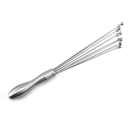 Egg Whisk,10" Stainless Steel Ball Whisk Egg Beater with Handle, Manual Mixers Whisk, Kitchen Tool for Baking Cooking A.