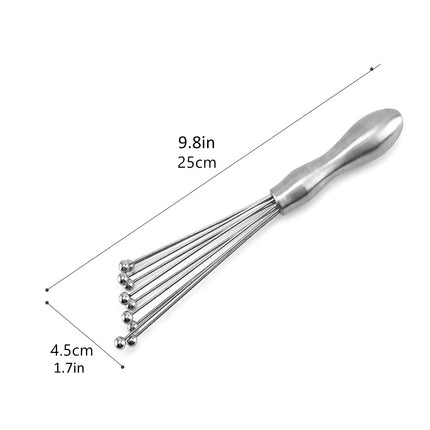 Egg Whisk,10" Stainless Steel Ball Whisk Egg Beater with Handle, Manual Mixers Whisk, Kitchen Tool for Baking Cooking A.