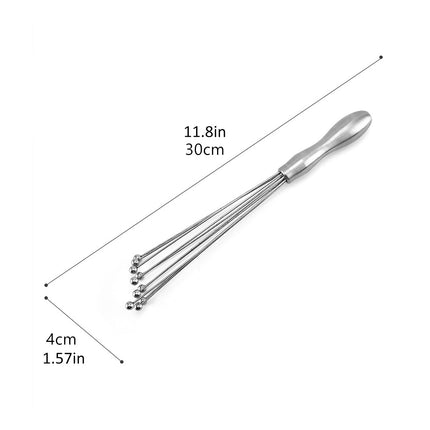 Egg Whisk,10" Stainless Steel Ball Whisk Egg Beater with Handle, Manual Mixers Whisk, Kitchen Tool for Baking Cooking B.