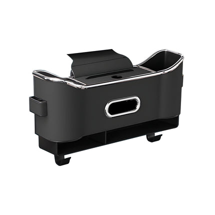 Backseat Car Organizer, Back Seat Cup Holders for Cars, Multifunctional Car Organizers and Storage, Car Seat Organizer, Car Tissue Organizer with 2 Cup Holder, for Glasses Phones Keys and Cards Black.