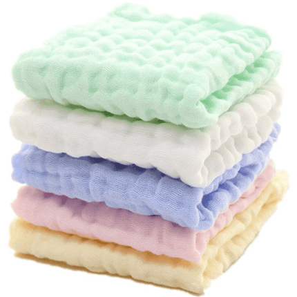 10PCS Muslin Cotton Baby Towel Soft Baby Bath Towel Multicolor Newborn Washcloths and Towels Multicolor.