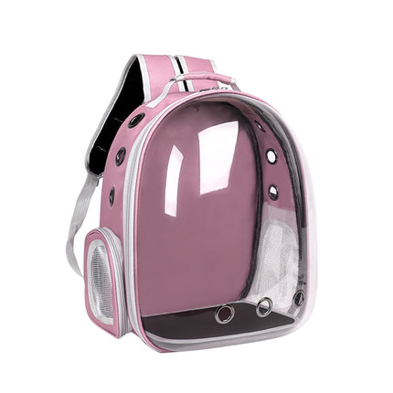 Pet Backpack Carrier, Transparent Space Capsule Pet Backpack Bag with Straps, Breathable Pet Carrier for Traveling Walking Hiking Outdoor Activities G.