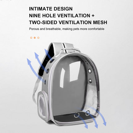 Pet Backpack Carrier, Transparent Space Capsule Pet Backpack Bag with Straps, Breathable Pet Carrier for Traveling Walking Hiking Outdoor Activities G.