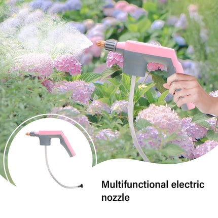 Foam Sprayer, High Pressure Sprayer Pump Spray Bottle Car Cleaning Sprayer for Car Washing, Window Cleaning, Courtyard Sweeping, Flower Watering, Home Electric Pressurized Nozzle Pink.