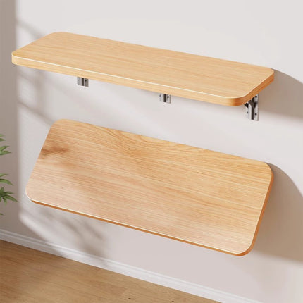 Floating Balcony Railing Table, Outdoor Indoor Wall Mounted Folding Table, Wall Mounted Shelves, Wall Foldable Shelves, Board Shelves, for Bedroom, Living Room, Kitchen Brown.