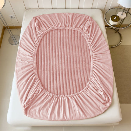 Velvet Fleece Fitted Sheet Bed Sheet, Plain Thermal Warm Soft Bedding, Flannel Fitted Sheet, Super Soft Warm Velvet Plush Bed Sheets, Winter Imitation Fleece Bed Sheet, Milk Fleece Bed Cover White.