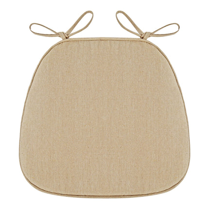 Chair Cushion with Ties for Dining Chairs, 16x17" Memories Foam Non-slip Chair Pad with Machines Washable Cover and Zipper, Detachable Cushion for Kithchen Living Room Office C.