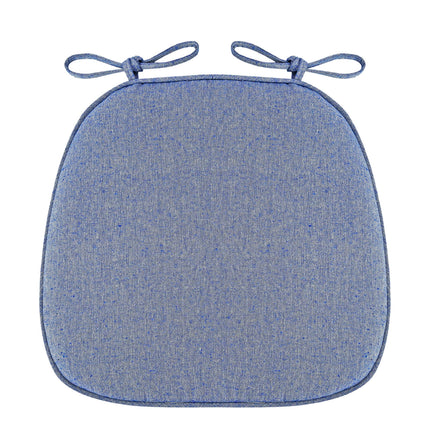 Chair Cushion with Ties for Dining Chairs, 16x17" Memories Foam Non-slip Chair Pad with Machines Washable Cover and Zipper, Detachable Cushion for Kithchen Living Room Office D.