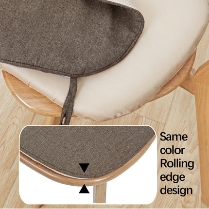 Chair Cushion with Ties for Dining Chairs, 16x17" Memories Foam Non-slip Chair Pad with Machines Washable Cover and Zipper, Detachable Cushion for Kithchen Living Room Office D.