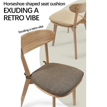 Chair Cushion with Ties for Dining Chairs, 16x17" Memories Foam Non-slip Chair Pad with Machines Washable Cover and Zipper, Detachable Cushion for Kithchen Living Room Office F.