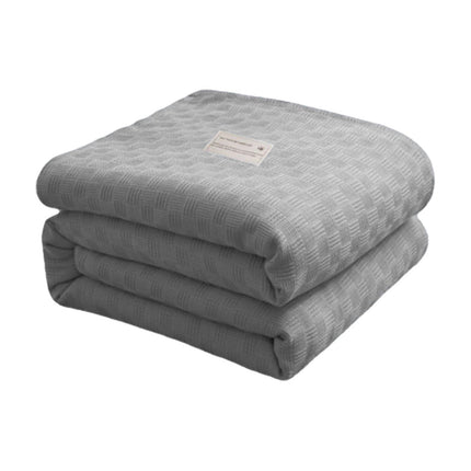 59x39" 100% Cottons Blanket, Soft and Breathable Bed Blanket, Multi-functional Bed Blanket for All Season, Machines Washable Bed Couch for Home Living Room Bedroom Office Travel Gray.