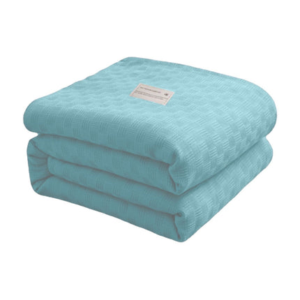 59x39" 100% Cottons Blanket, Soft and Breathable Bed Blanket, Multi-functional Bed Blanket for All Season, Machines Washable Bed Couch for Home Living Room Bedroom Office Travel Green.