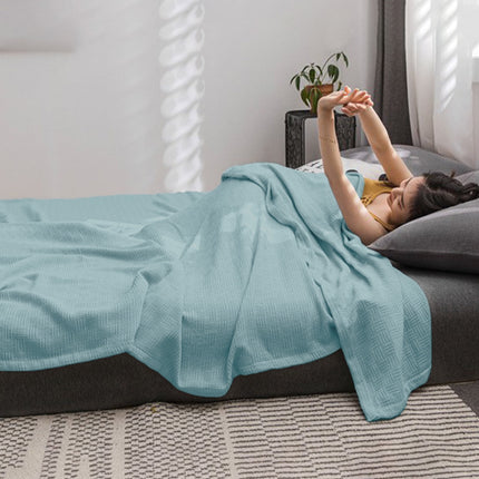 59x39" 100% Cottons Blanket, Soft and Breathable Bed Blanket, Multi-functional Bed Blanket for All Season, Machines Washable Bed Couch for Home Living Room Bedroom Office Travel Green.
