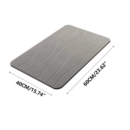 Stone Bath Mat, Diatomaceous Earth Shower Mat, Non-Slip Super Absorbent Diatomite Stone Bath Mats, Bathroom Door Mat, for Bathroom Floor Quick Drying Natural Easy to Clean White.