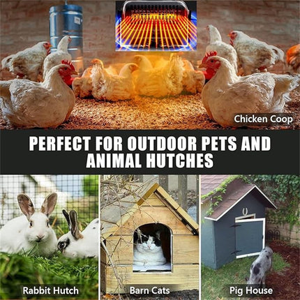 Solar Powered Heater, Winter Chicken Coop Heater, Solar Greenhouse Heater with Overheat Protection, for Drying Heating Warm Wind Gear As shown.