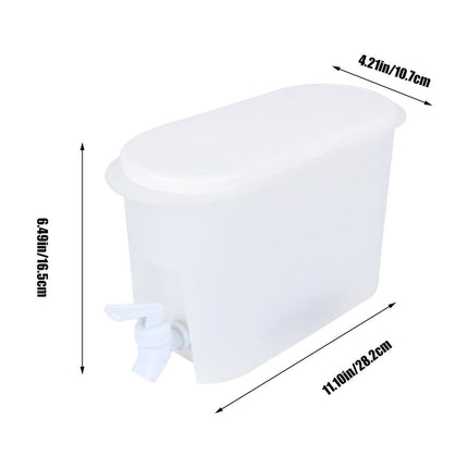 Beverage Drink Dispenser for Fridge, Plastic Beverage Dispenser with Spigot, Juice Container Sealed, Cold Hot Drink Jug for Christmas Party Supplies, Outdoor Camping Tools Clear.