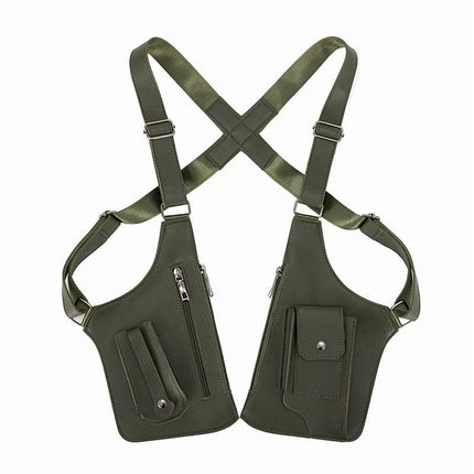 Double Shoulder Armpit Bag for Men and Women, Anti-Theft Underarm Shoulder Bag, Adjustable Shoulder Holster Bag, Pouch Wallet, Double Shoulder Bag, Anti Theft Wallet Army Green.