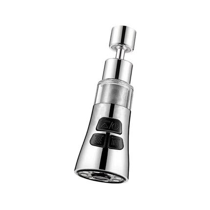 Sink Water Filter Faucet, 360 Rotating Faucet Filter, 3 Mode Sprayer, Extender Purifier, Remove Heavy Metal Hard Water, for Home Toilets Kitchen Bathroom Gray.