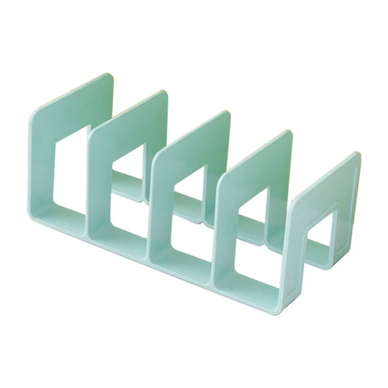 Acrylic Desk File Sorter, 4 Compartments Desktop File Organizer, Closet Organizer, Bookshelf Divider for Home Office Table Green.