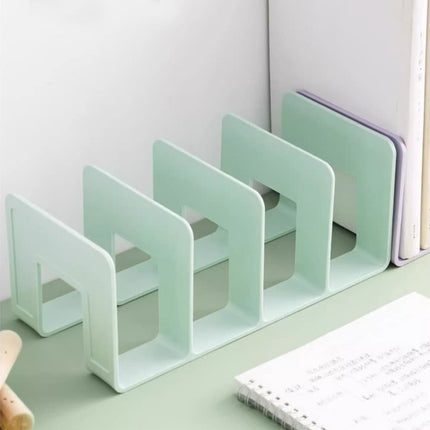 Acrylic Desk File Sorter, 4 Compartments Desktop File Organizer, Closet Organizer, Bookshelf Divider for Home Office Table Green.