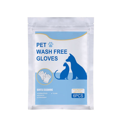 Pet Cleaning Glove Wipes for Dogs and Cats 12 Pcs, Dog Wipes, Cat Wipes, Pet Wipes Disposable Cleaning Massage Gloves, Pet Grooming Pet Washing, Easy Bath White.
