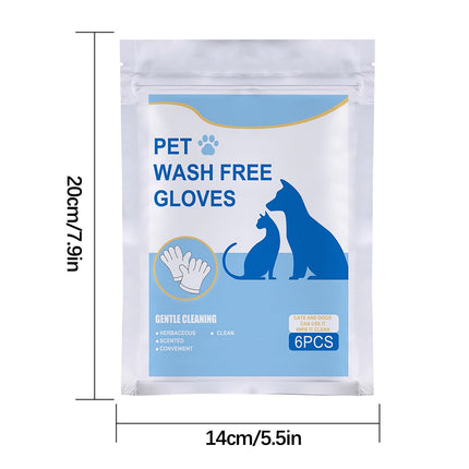 Pet Cleaning Glove Wipes for Dogs and Cats 12 Pcs, Dog Wipes, Cat Wipes, Pet Wipes Disposable Cleaning Massage Gloves, Pet Grooming Pet Washing, Easy Bath White.
