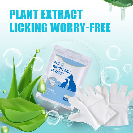 Pet Cleaning Glove Wipes for Dogs and Cats 12 Pcs, Dog Wipes, Cat Wipes, Pet Wipes Disposable Cleaning Massage Gloves, Pet Grooming Pet Washing, Easy Bath White.