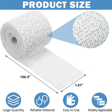 QZS DIY Sculptures Bandage Plaster Cloth Rolls Set of 6 Plaster Strip 1.97x106.3in DIY Hobby Crafts Supplies for Masks Scenery Sculptures 6pcs.
