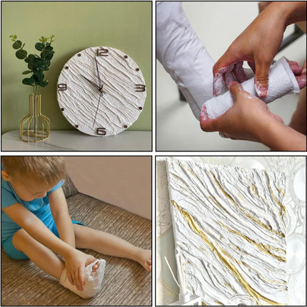 QZS DIY Sculptures Bandage Plaster Cloth Rolls Set of 6 Plaster Strip 1.97x106.3in DIY Hobby Crafts Supplies for Masks Scenery Sculptures 6pcs.