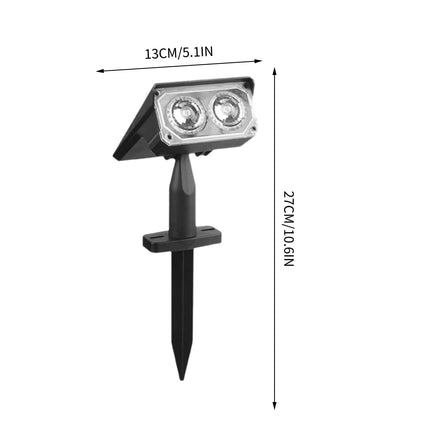 Solar Spot Lights Outdoor for Flag, Tree, Sign, Mailbox, Solar Lights Outdoor Waterproof, Bright Landscape Spotlights, Dusk to Dawn Lighting, for Yard Patio Garden Pathway A.