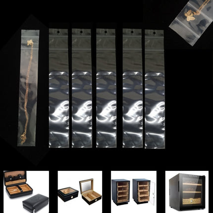 9.8x1.6" Double Ziplock PE Bags 100 Pack of Reclosable Long Plastic Bags QZS Clear Zipper Storage Bags Home Travel Accessories.