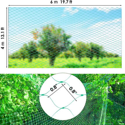 Tutuviw Bird Netting Garden Netting Pest Barrier,Cicada Netting for Garden Against Birds, Deer,Squirrels(13 x 19.8ft Green).