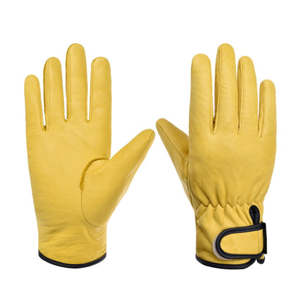 RABBITH Upgrade Leather Working Gloves Work Gardening Gloves Thorn Proof Garden Building Heavy Duty Utility Gripper Men Women M.