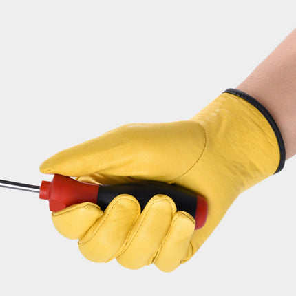 RABBITH Upgrade Leather Working Gloves Work Gardening Gloves Thorn Proof Garden Building Heavy Duty Utility Gripper Men Women M.