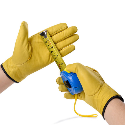 RABBITH Upgrade Leather Working Gloves Work Gardening Gloves Thorn Proof Garden Building Heavy Duty Utility Gripper Men Women M.