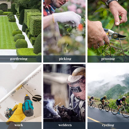 RABBITH Upgrade Leather Working Gloves Work Gardening Gloves Thorn Proof Garden Building Heavy Duty Utility Gripper Men Women L.