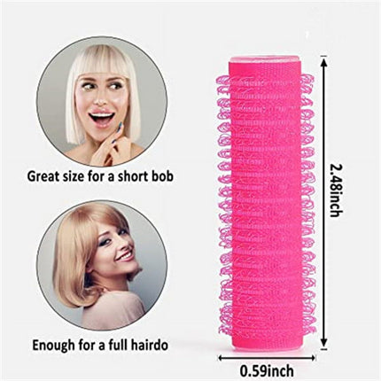 Self Grip Small Hair Curlers,Hair Rollers Curlers,Salon Hairdressing Curlers,DIY Curly Hairstyle Hair Rollers for Women Medium Short Hair (Gripping Sticky Rollers 0.6" 12PCS), Random color 6PCS.