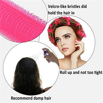 Self Grip Small Hair Curlers,Hair Rollers Curlers,Salon Hairdressing Curlers,DIY Curly Hairstyle Hair Rollers for Women Medium Short Hair (Gripping Sticky Rollers 0.6" 12PCS), Random color 12PCS.