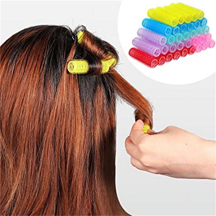 Self Grip Small Hair Curlers,Hair Rollers Curlers,Salon Hairdressing Curlers,DIY Curly Hairstyle Hair Rollers for Women Medium Short Hair (Gripping Sticky Rollers 0.6" 12PCS), Random color 12PCS.