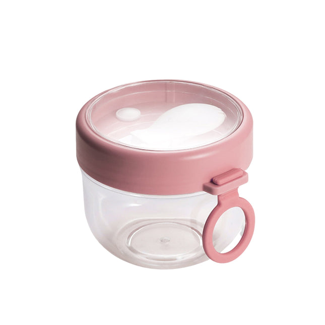 BOBASNDM Polycarbonate White PC Leakproof Yogurt Container Pink.