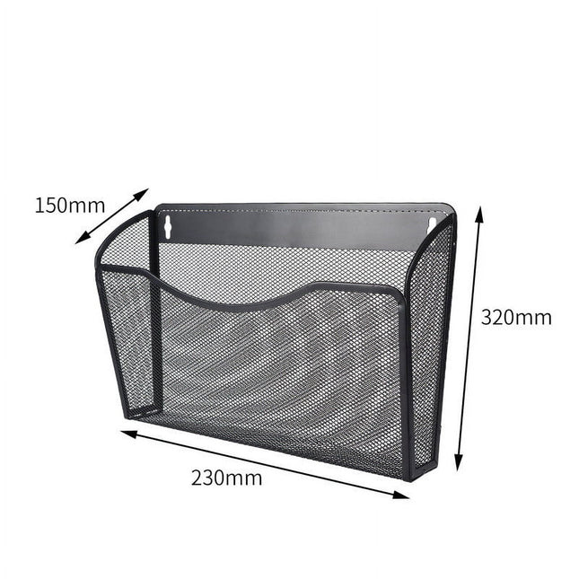Tutuviw Wall Mount File Organizer Metal Letter Size Black.