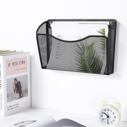 Tutuviw Wall Mount File Organizer Metal Letter Size Black.