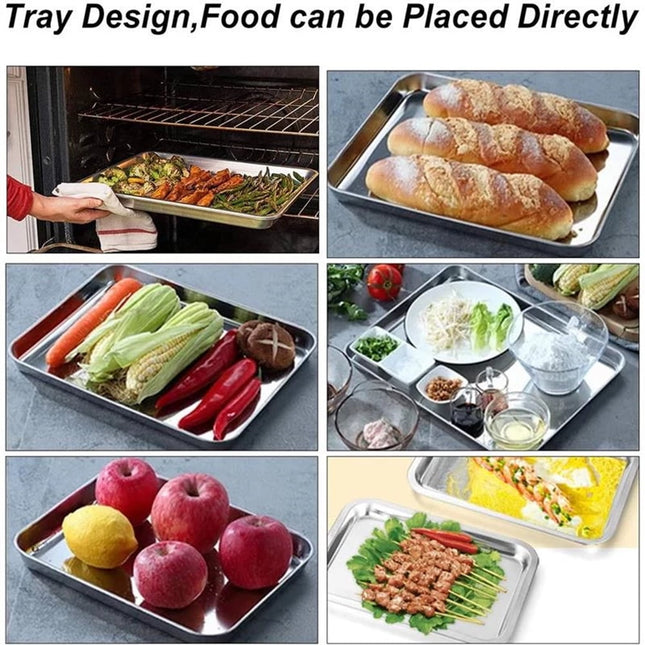 Baking Sheet With Cooling Rack, Half Sheet Pan With Wire Rack Set, Oven Baking Tray and Rack Set,15.75x11.8inch,Non Toxic & Easy Clean,Heavy Duty 9".
