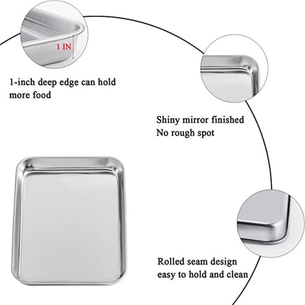 Baking Sheet With Cooling Rack, Half Sheet Pan With Wire Rack Set, Oven Baking Tray and Rack Set,15.75x11.8inch,Non Toxic & Easy Clean,Heavy Duty 12".