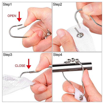 2Pcs Hanging Mesh Pocket Shower Organizer, Bathroom Shower Candy Organizer, Shower Organizer with 6 Pockets Hooks, Quicky Drying, Clear.